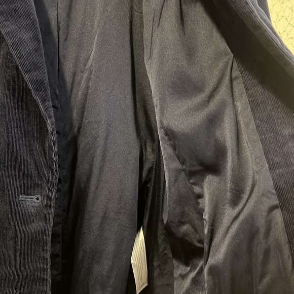 Eileen Fisher Mid Night blue Notch Lapel Corduroy Blazer size 6 - Picture 12 of 14